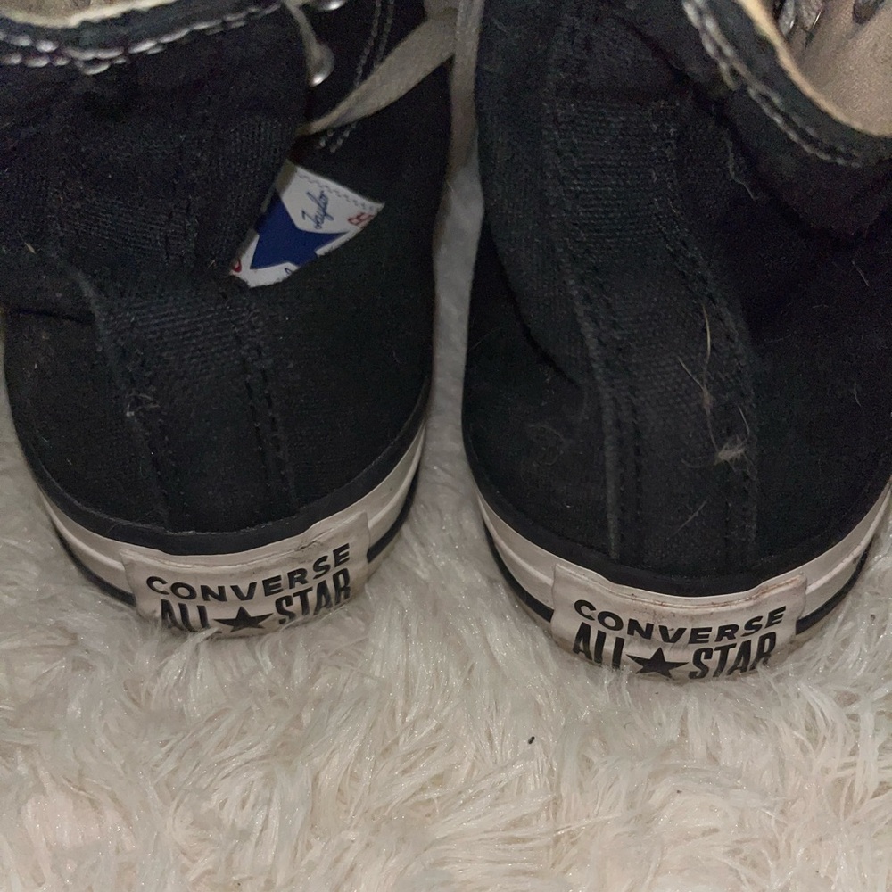 Converse Black and White High-Top Sneakers - Picture 6 of 6